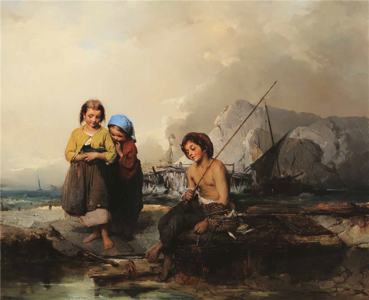 Giovani pescatori - Domenico Induno